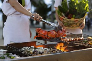 beach bbq buffet, fresh catch seafood and meat bbq buffet, azure restaurant pullman danang beach resort