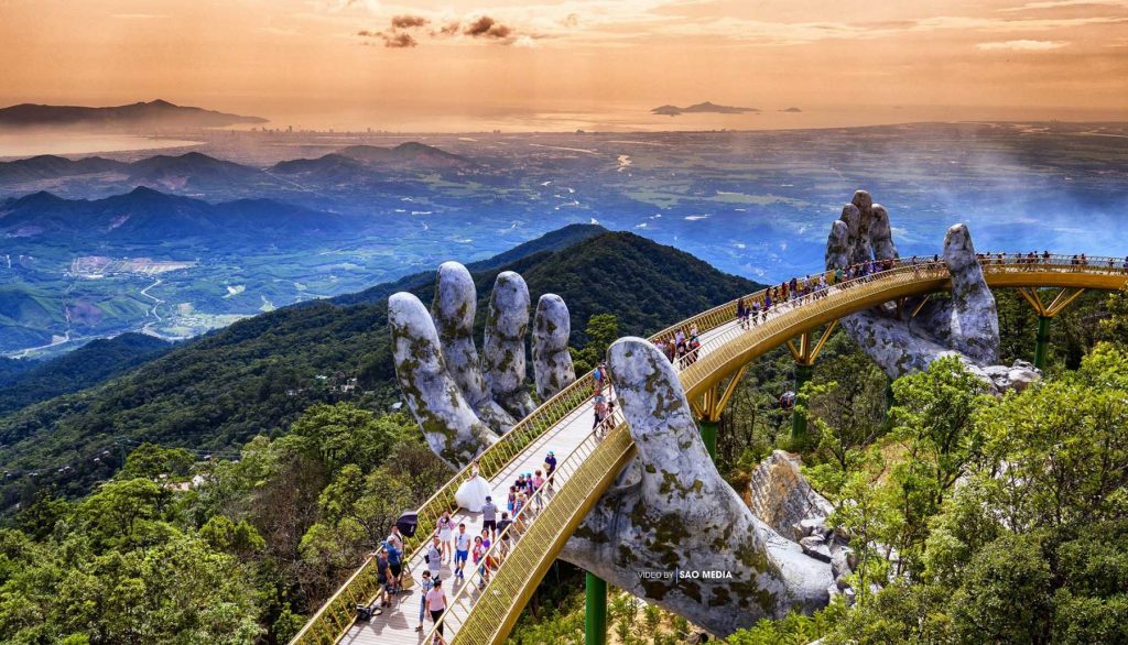 Bana Hills, Danang, four distinct seasons, golden bridge, french village